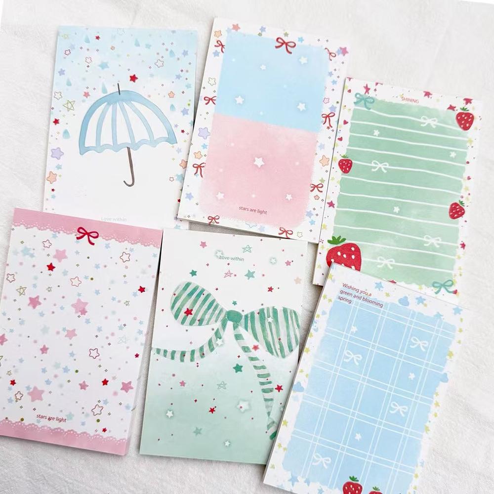 300 sheets Blue fresh small sticky note, can be used as a handheld account decoration, student portable notebook