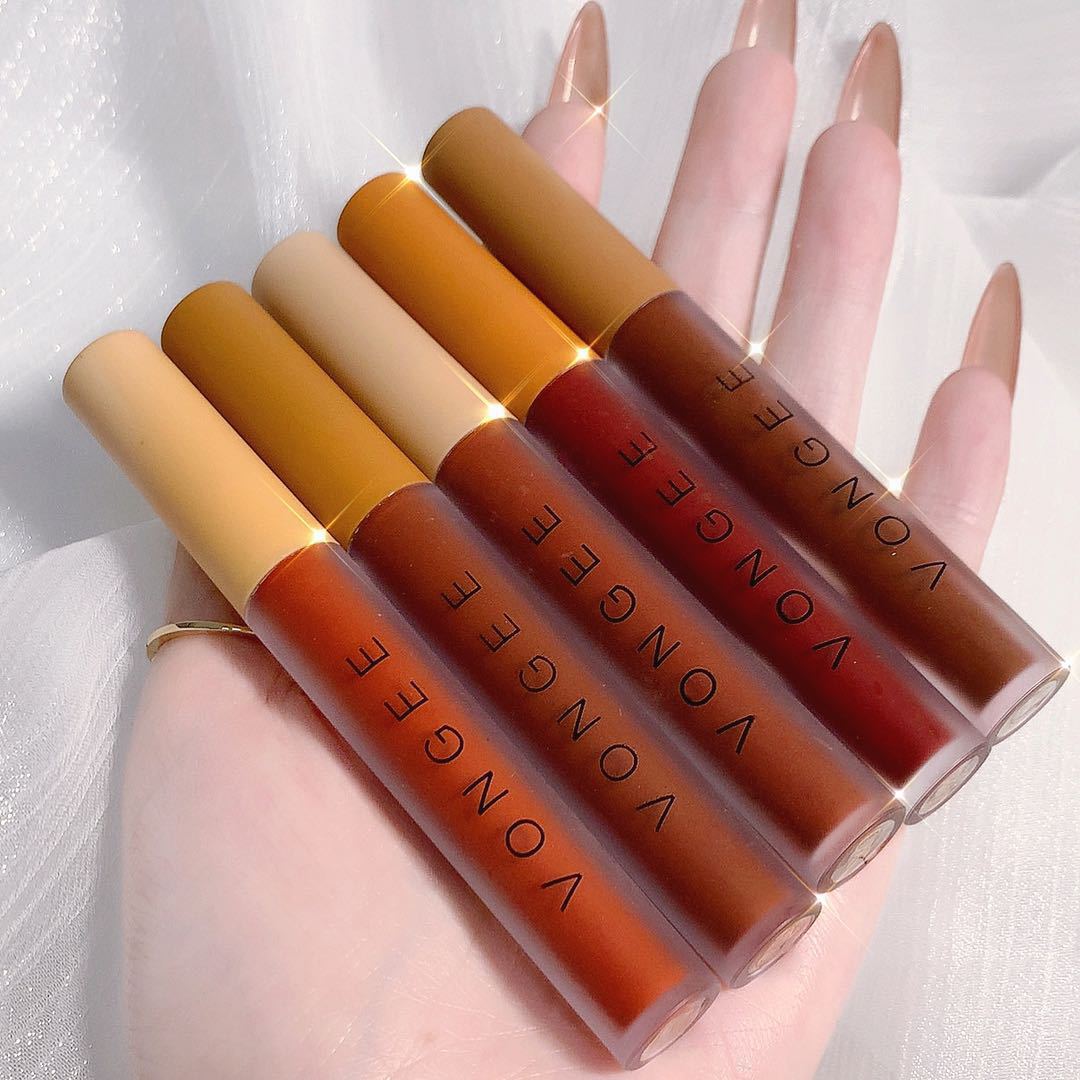 

Набор из пяти предметов глазури для губ, матовый туман, бархат, натуральный белый увлажняющий и увлажняющий, долговечный антипригарный стаканчик, водонепроницаемая помада для женского макияжа