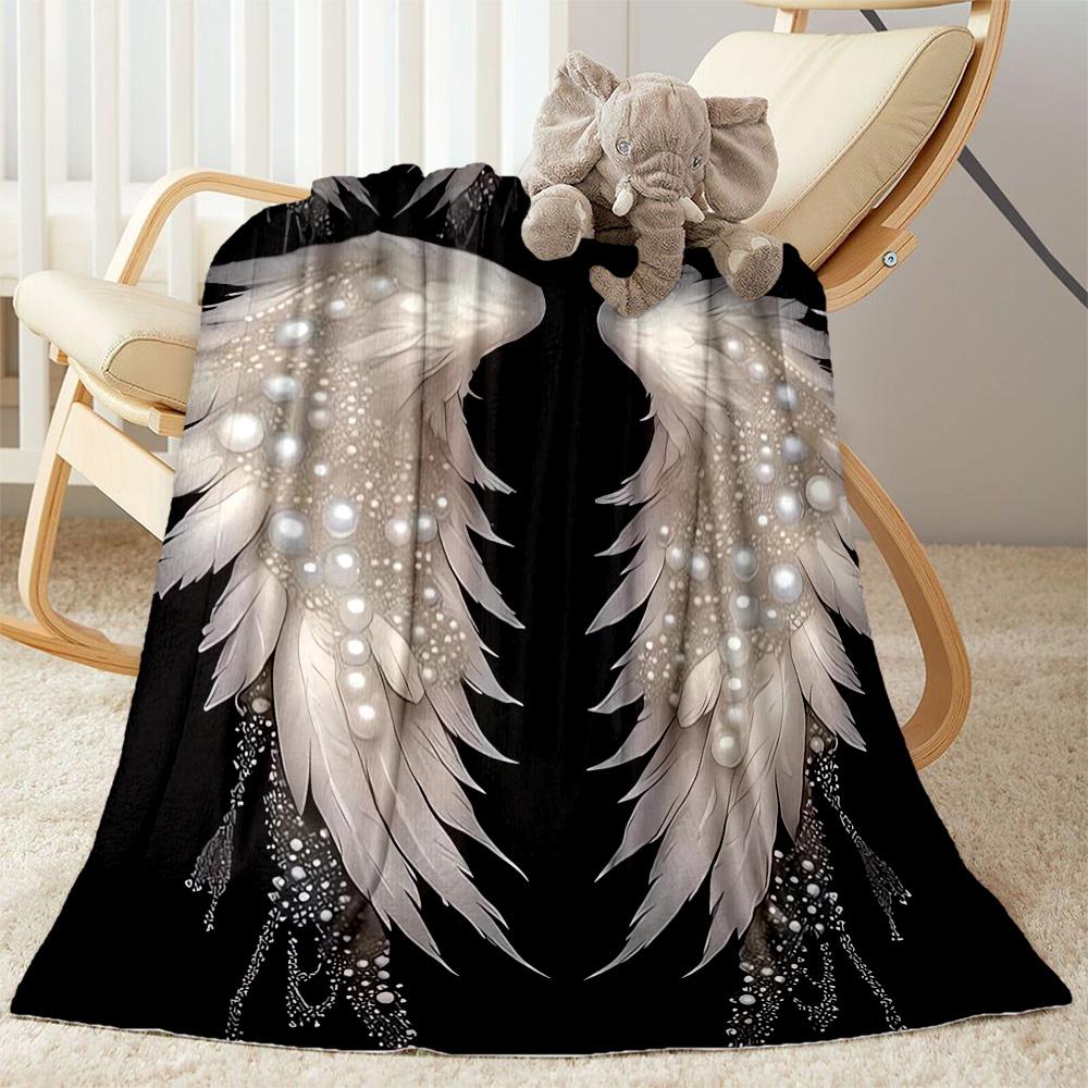 1pc Angel Wings Blanket Comfortable Soft Lightweight All Season Multi Purpose Blanket for Travel Camping Picnics Sofa Office Bed Living Room Gift