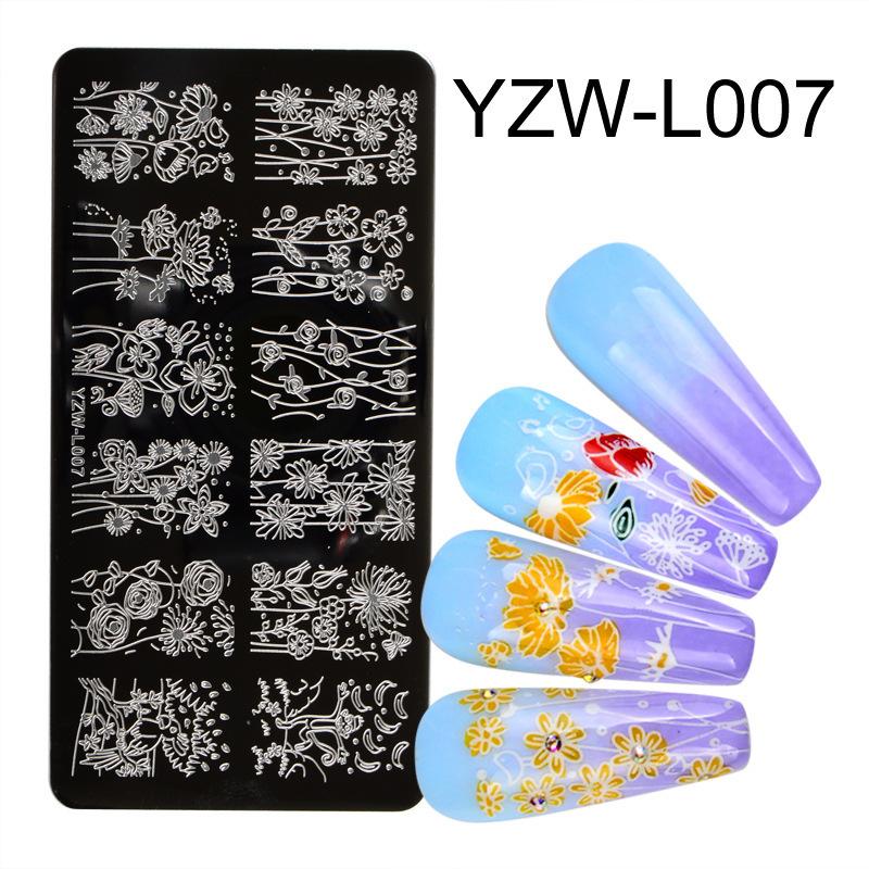 Nail Art Rectangle Printing Plate Printing Nail Polish Steel Plate Template Printing Transfer Printing Diy Seal Printing Plate Tool