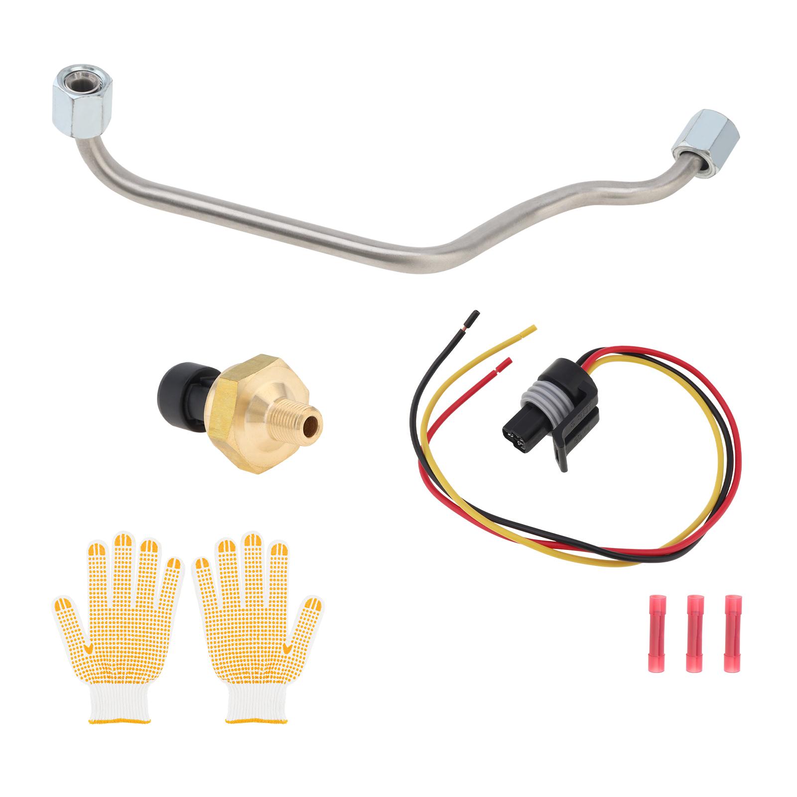 

Exhaust Back Pressure Tube Sensor Fit for 3C3Z9D477BA 598-113 1840078C1,With Wire Kit Fit and1 Pair of Gloves