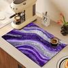 1 Stück Gummi-Abtropfmatte mit lebhaftem Lila für Café, Restaurant, Küche, Teppich, Tischgeschirr, langlebige Kieselgur-Tischmatte, Haustiermatte, Kaffeegeschirr