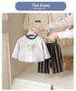 Completo Primaverile per Neonati Maschietti: T-shirt Carina a Cartoni Animati e Pantaloni Casual Versatili, Set Due Pezzi Stile Coreano per il Primo Compleanno