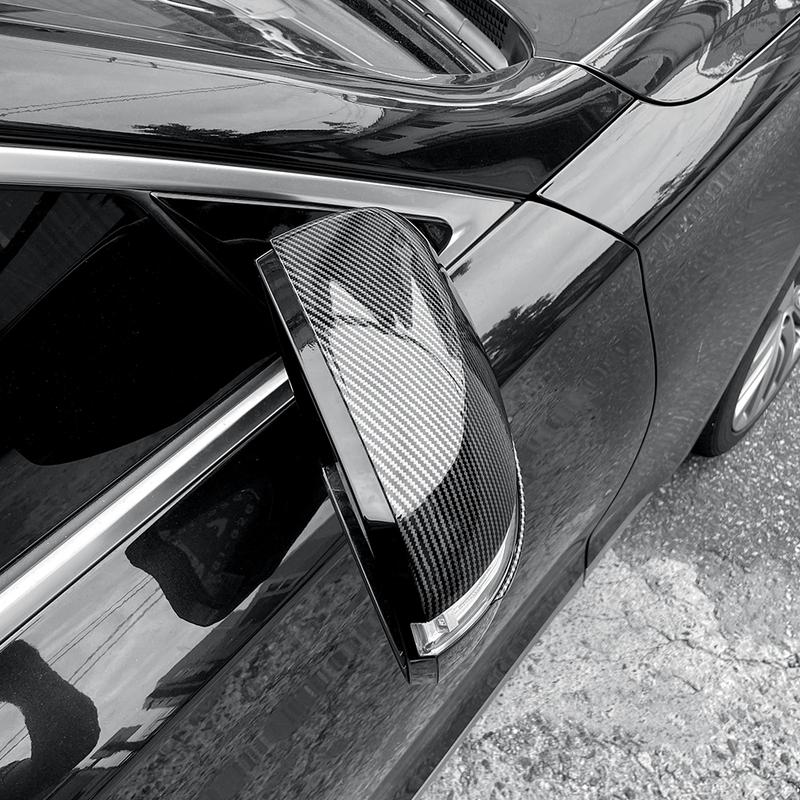 Carbon Fiber Rearview Mirror Decoration Cover Trim Exterior Accessories For Genesis G80 DH 2015- Car Supplies