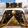 3-teiliges Bettwäsche-Set mit Pharaonen-Motiv, inklusive 1 Bettbezug und 2 Kissenbezügen. Perfekt für Schlafzimmer, Wohnheim, Weihnachtsgeschenk für Fans