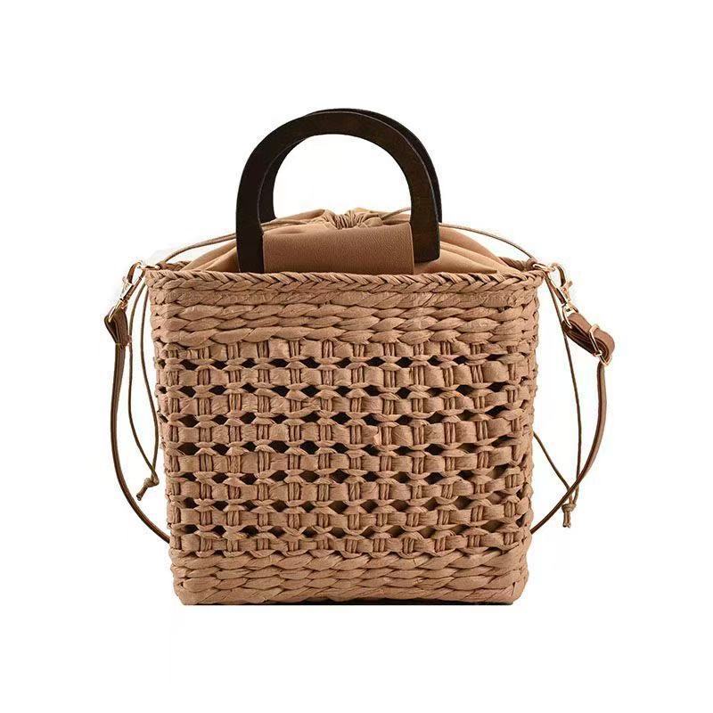New Straw Woven Bag, Summer Versatile Handbag, Woven Bag, Large Capacity Travel Beach Bag, Single Shoulder Crossbody Bag