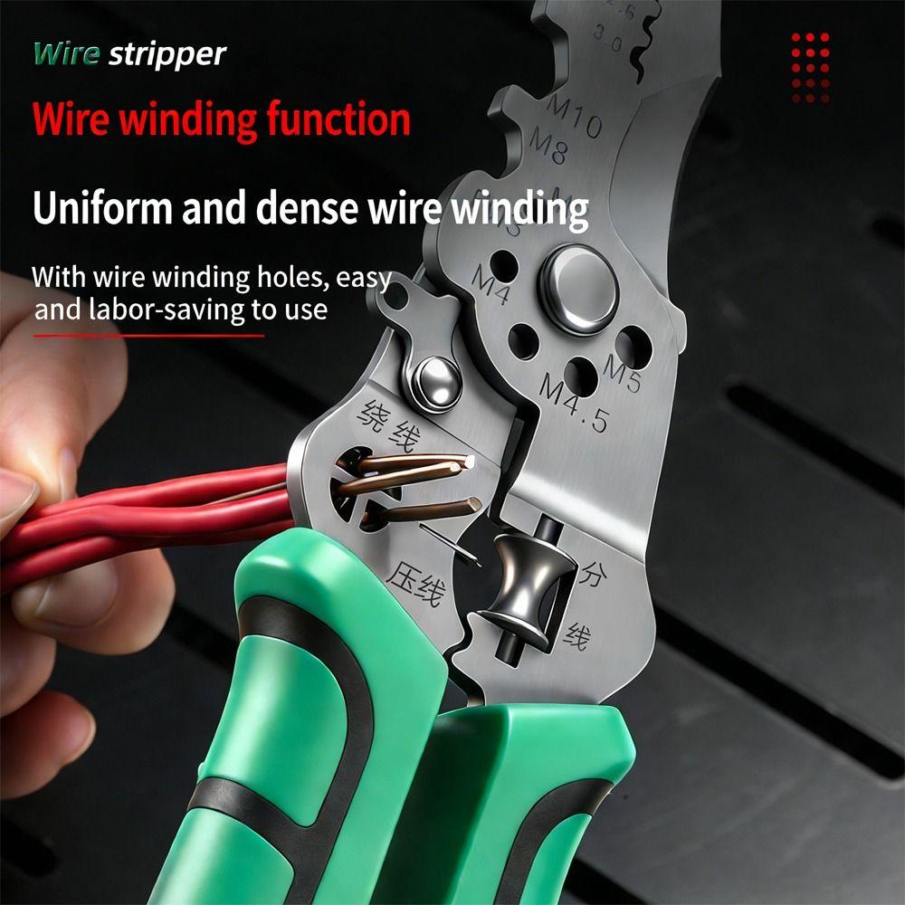 Multifunctional Stripping Pliers Electrical Test Wire Winding Electrician Crimping Pliers Cable Cutting Wire Stripping Pliers