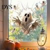 PVC Decorative Window Sheets Halloween Decal, 3D Crack Glass Spooky Decoration, Pumpkin Ghost Skeleton Home Decor Witch Break In Stickers, Illusion
