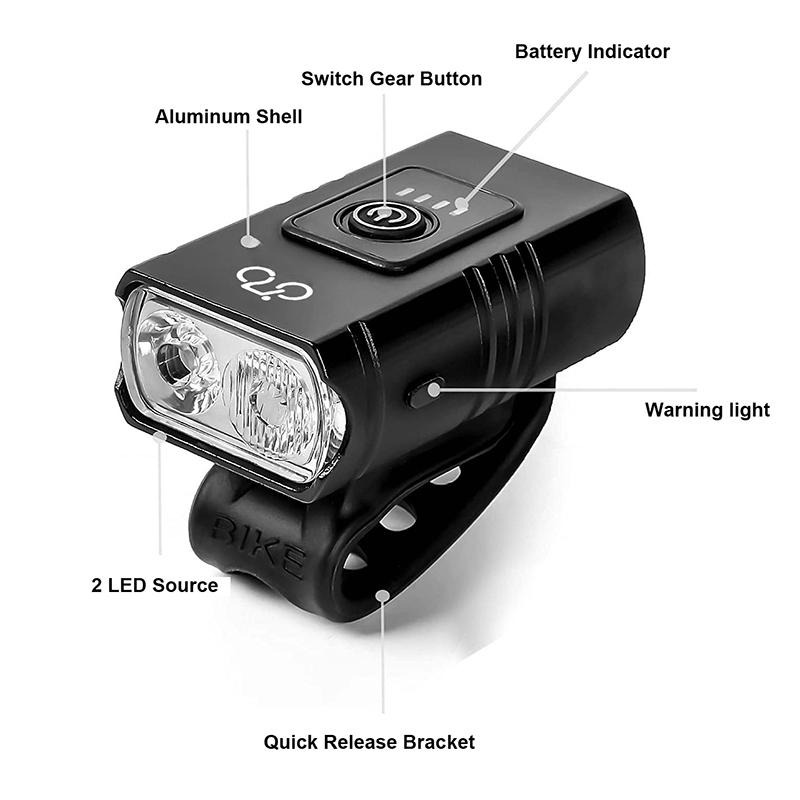 Lanterna Para Bike Luce per bicicletta T6 LED anteriore USB ricaricabile MTB Mountain Bicycle Lamp 1000LM Faro per bici Torcia elettrica Ciclismo Scooter Coda