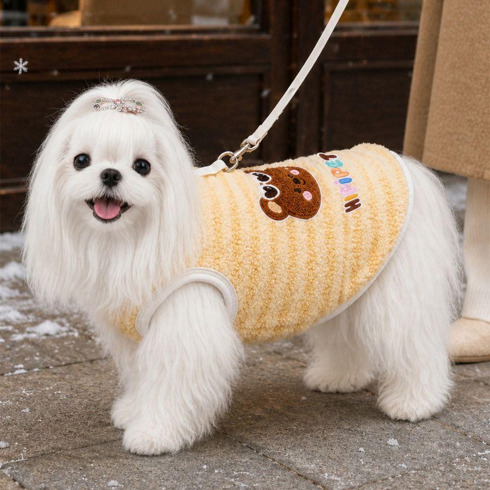 Warm Fleece Cat Clothes Washable Dog Sweater Cute Puppy Jumper Fall Winter Season