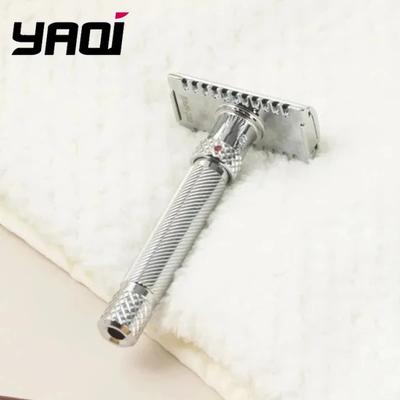 Yaqi Verstellbarer Final Cut OC Herren Sicherheitsrasierer Chromfarbe Edelstahl Rasierkopf für Glattrasur