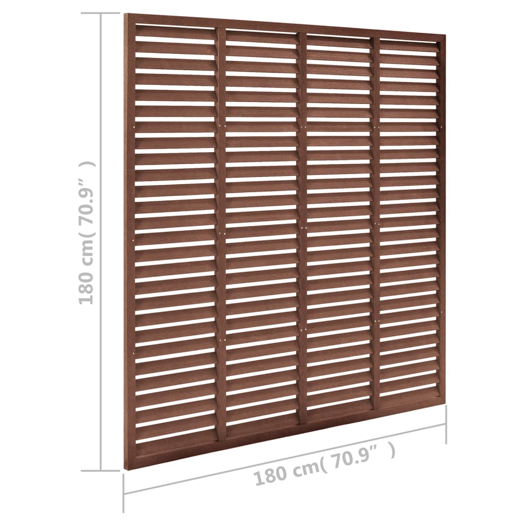 Vidaxl Louvered Fence, Wpc, 180X180 Cm, Brown