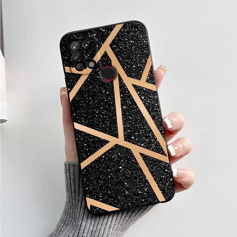 For Tecno Pova Case LD7 LD7j Fashion Marble Cover Matte Phone Case For Tecno Pova Soft Silicone Fundas 6.8'' Back Cover Bumper
