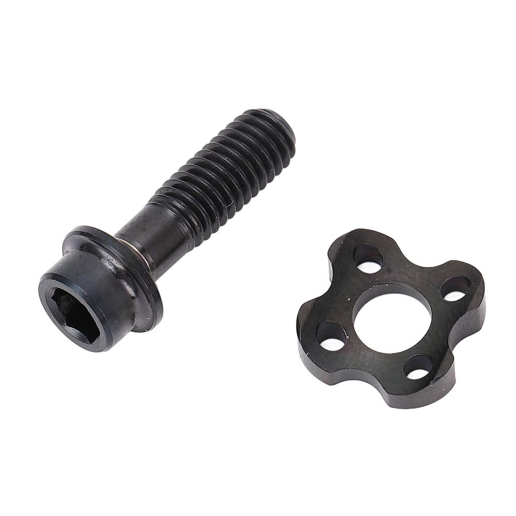 Bike Washer and Screw Set Ti Alloy Black Color Half Moon Design Front Derailleur Fixing Screw and