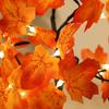 LED White Maple Leaf Tree Light - Decorative Night Light for Thanksgiving Atmosphere.