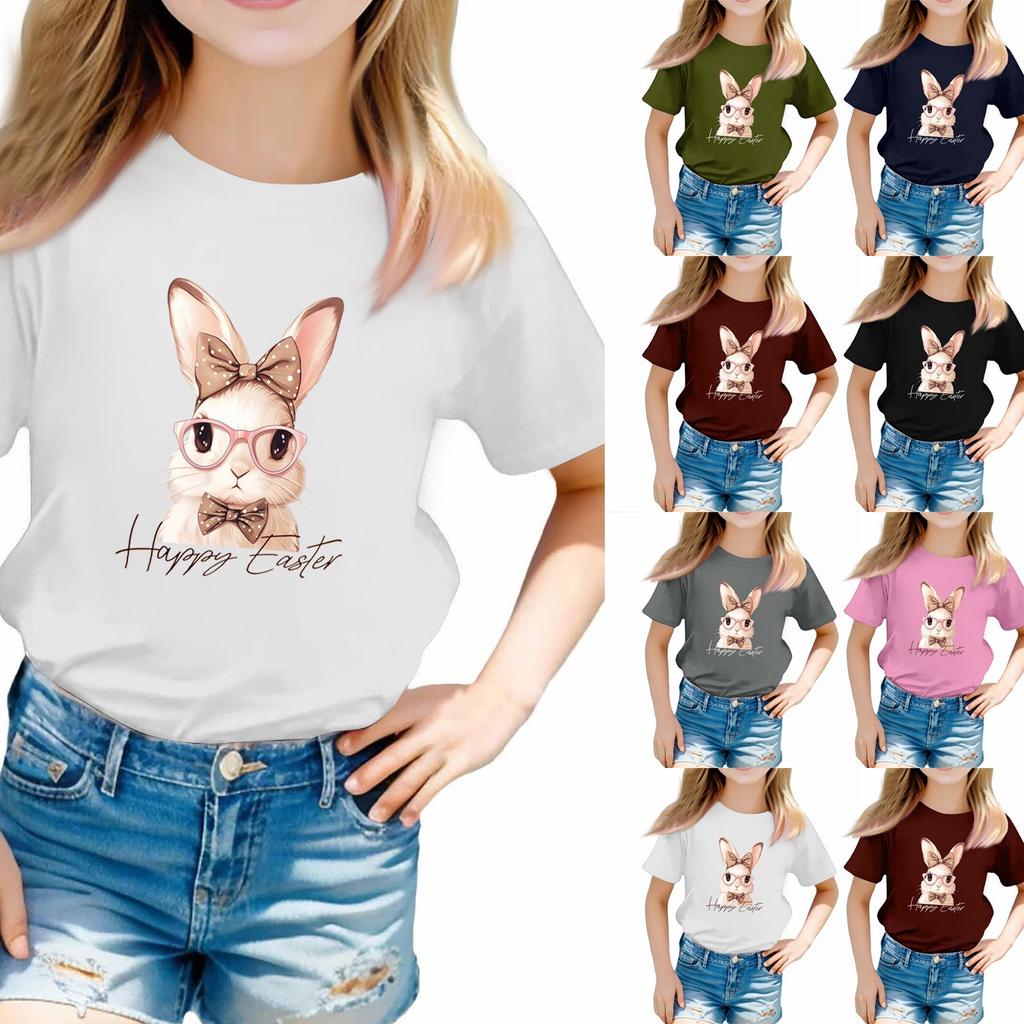 Toddler Girl Boy T-Shirts Kids Top Boys And Girls Printed Short Sleeved T-shirt