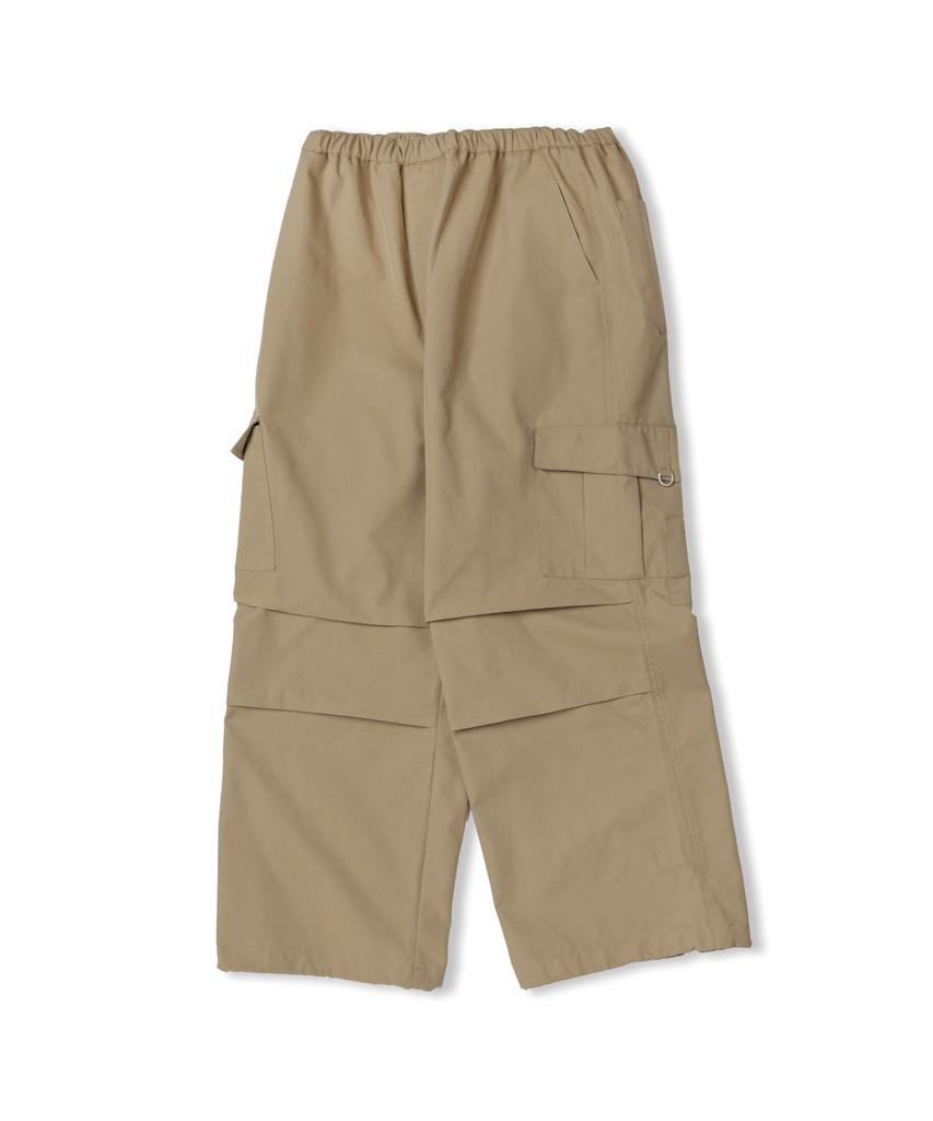 Ledeoli Parachute Wide Cargo Pants [Cotton Beige]