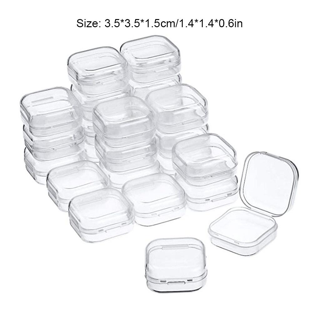 30 Sztuk Przezroczysty Zestaw Pudełek na Biżuterię Kolczyki Haczyki do Uszu Naszyjnik Etui do Przenoszenia Zestaw Asortymentowy Organizer na Przynęty