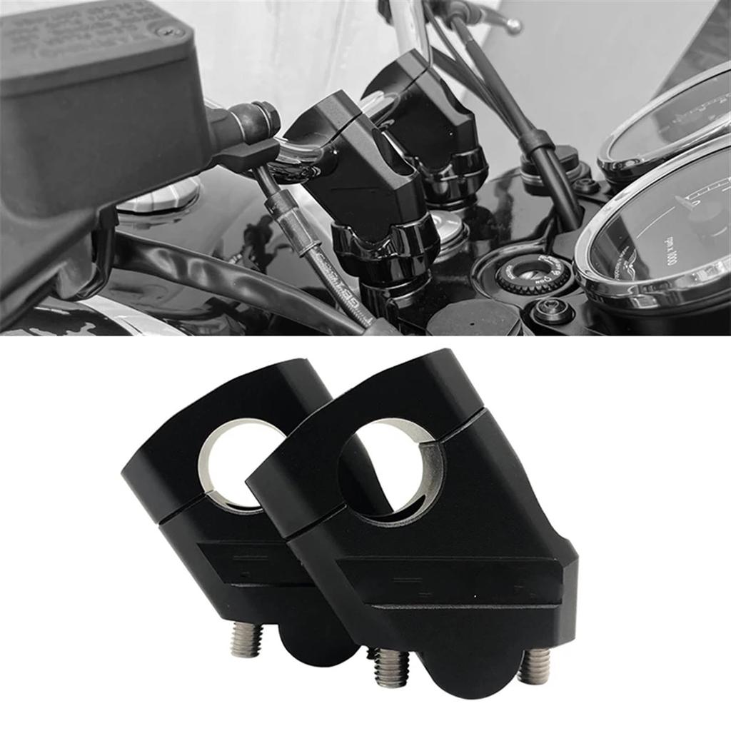 Handlebar Risers for Kawasaki Bikes 22mm 28mm Handlebar Height Adjustment Riser Bar Clamp Mount Handle Riser Bike (28mm Black)