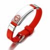 Medical Alert ID Bracelet for Men Women Personalized Diabete ICE Silicone Wristband Type 2 Custom Engraved