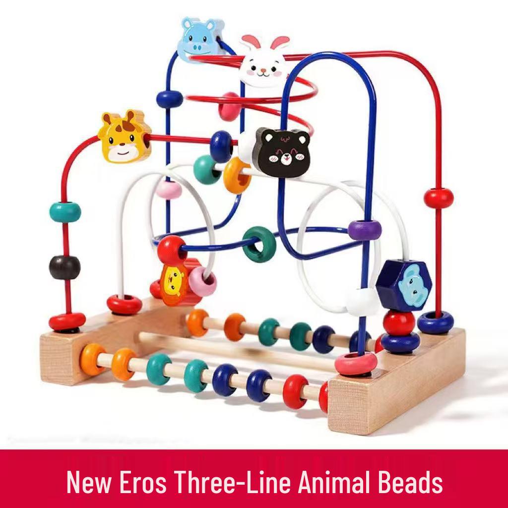 Montessori Educational Toy: Animal Beading & Threading for Ages 0-3