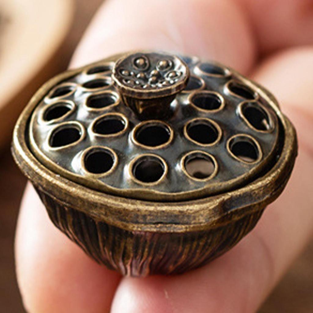 1 Stück Lotus Räucherkegelhalter Mini Asiatische Zen Deko Kleiner Blumenbrenner für Zuhause Büro Meditation Geschenk