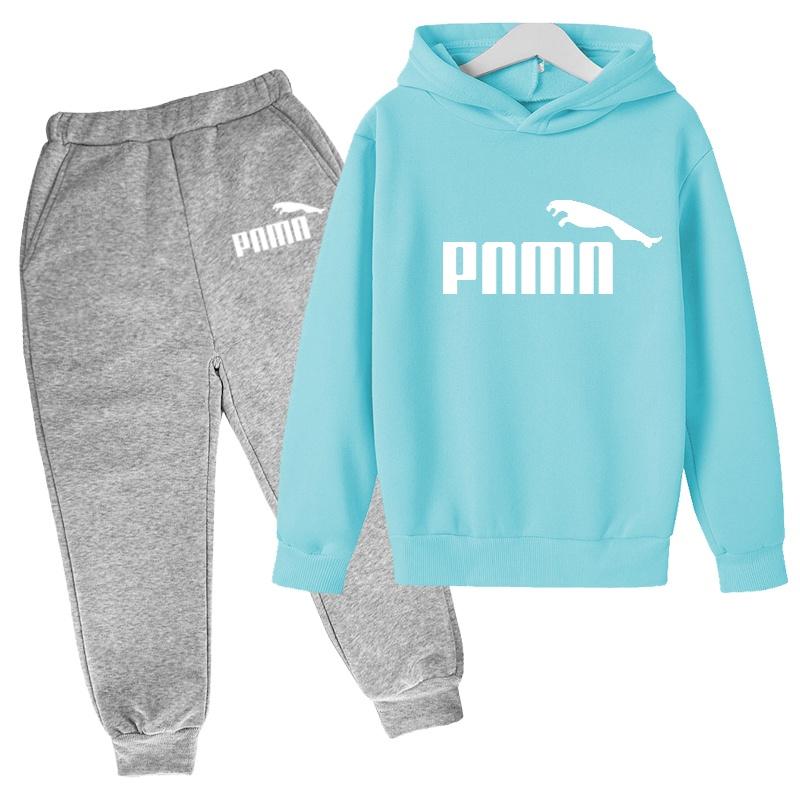 Kinder Herbst Winter Kleidung Hoodie Buchstaben Marke Pullover Jungen Mädchen 3-12 Jahre Sweatshirt+Hose Charmantes Freizeit Party Sport Set