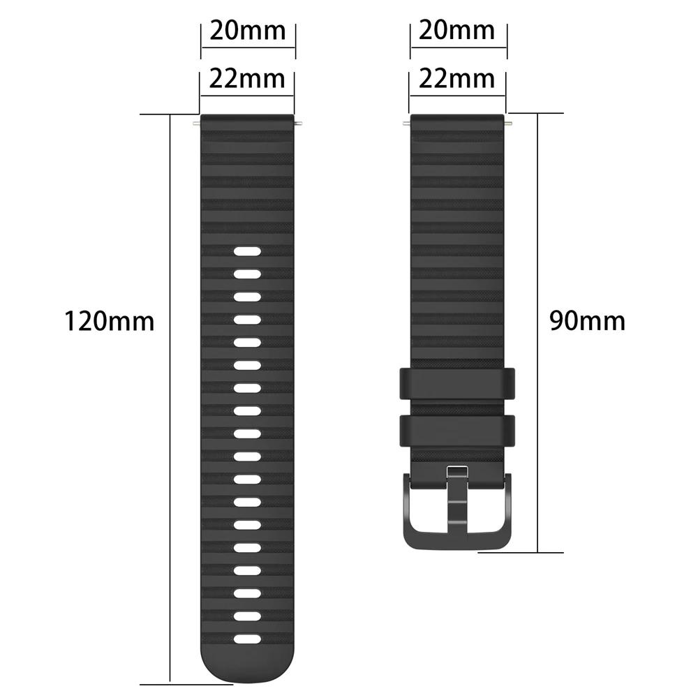 20mm 22mm Replace Silicone Strap For Samsung Galaxy Watch 7/6/5/4 44mm 40mm 6 4Classic Gear S3 Band Bracelet for Huawei GT5 4Pro