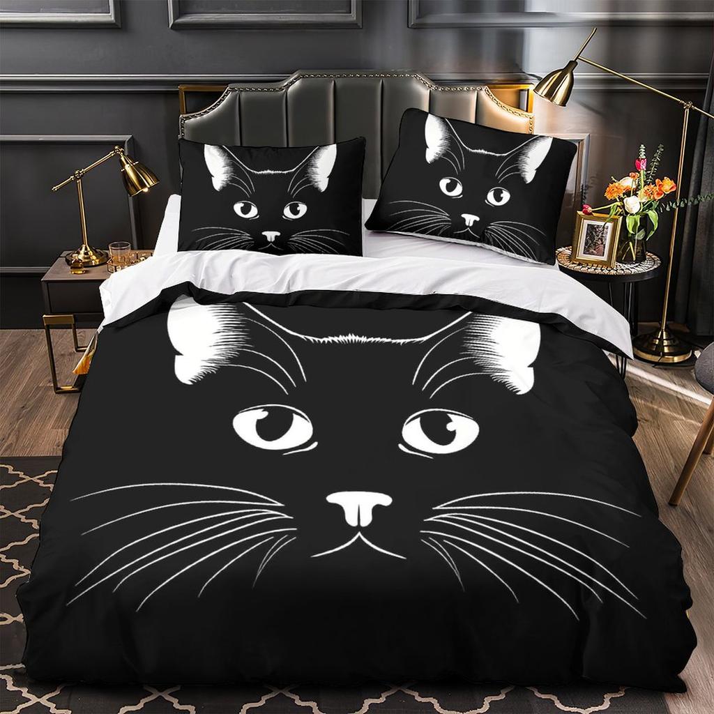 3D Lightweight and Soft Animal Bedding Set, Single Bed, Double Bed, Duvet Cover, Pillowcase, 2/3pcs, Men's Teens, Full Size Cover, Birthday Gift