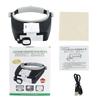 1,5x 6x 8x Beleuchtete Stirnbandlupe Wiederaufladbare Dritte Hand Helm Lupe Lupa F Lesen von Büchern Schweißen Reparatur