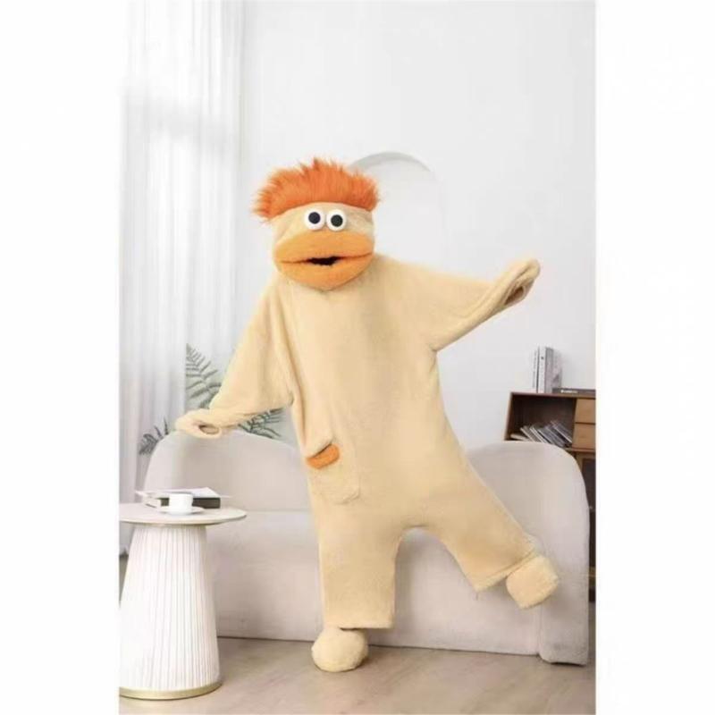 Bequemes Kostüm-Outfit mit großem Mund für Loungewear Enthält Schuhe und Styling-Accessoire für Verkleidungsspiele und Veranstaltungen