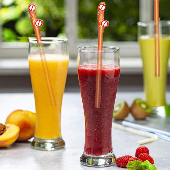 Fun Drinking Straws for Bachelorette Parties 18cm Unique Willy Cocktail Straws Reusable Novelty Sucking Drinking Straw Hen Night Bar Supplies