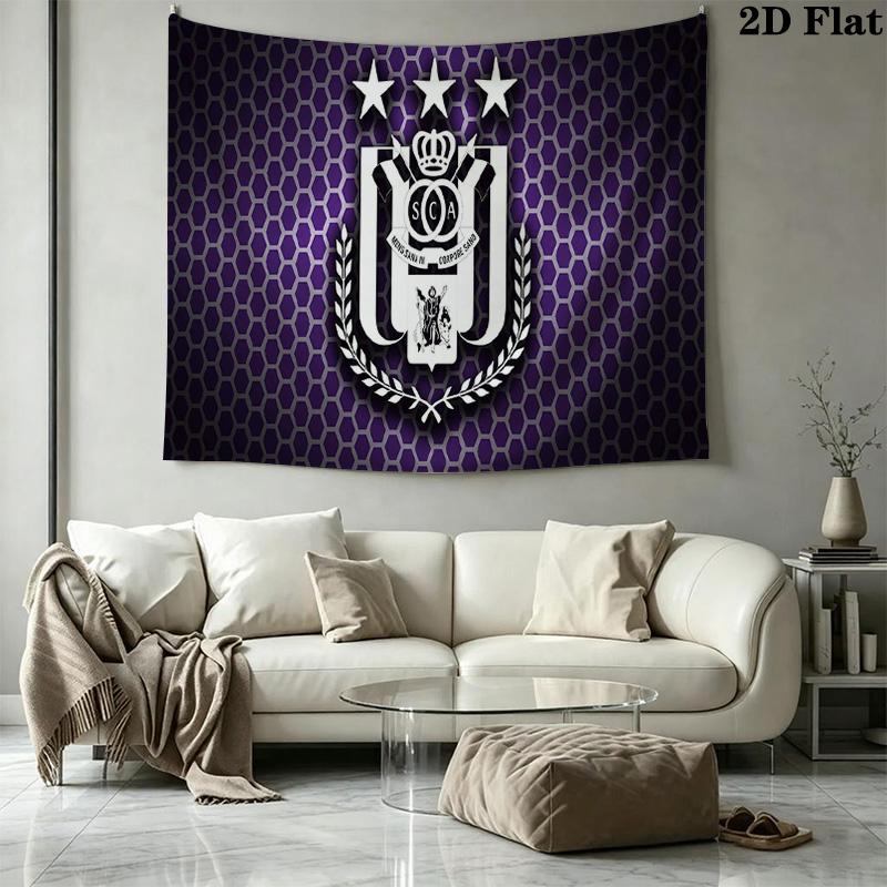 RSC Anderlecht Wall Tapestry Aesthetic Wall Hanging Printed Fabric Blanket Decorative Tapestries for Bedroom Living Room Home Decor
