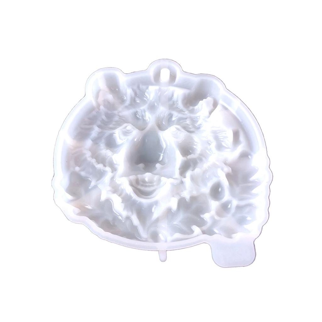 Cute Bear Head Keychain Mold Unique Key Chains Bag Pendant Resin Casting Mould DIY Silicone Molds for Craft Lovers