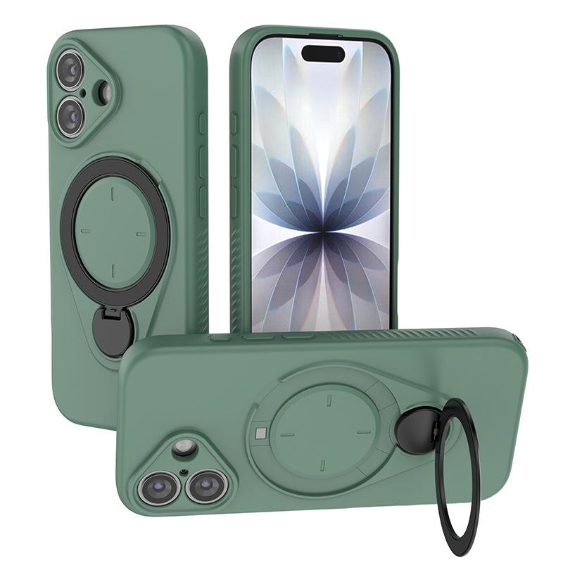 For iPhone 16 Pro Magnetic Phone Case,Soft TPU Kickstand MagSafe Phone Cover for iPhone 16 Pro