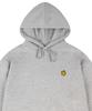 [Unisex] Yellow Odd Flower Embroidered Hoodie_Gray