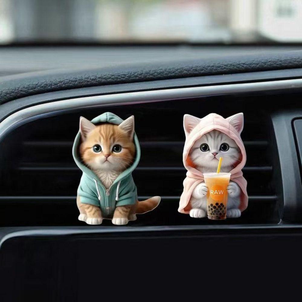 Pink Green Fragrance Vent Clip Acrylic Decorative Aromatherapy  Car Interior Accessories