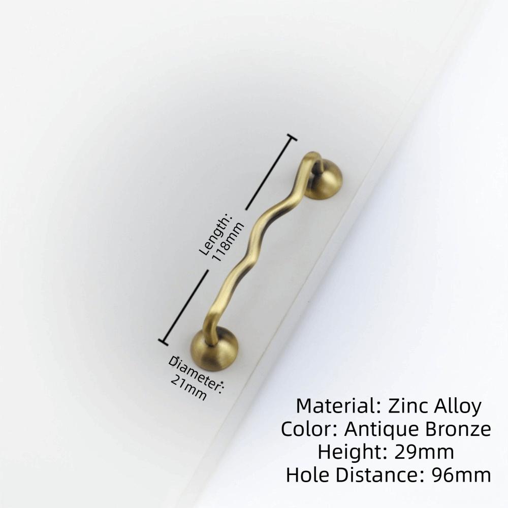 Wave Shaped Cabinet Door Handles Bright Silver Wardrobe Pulls Cabinet Bar Pulls  For Wardrobe