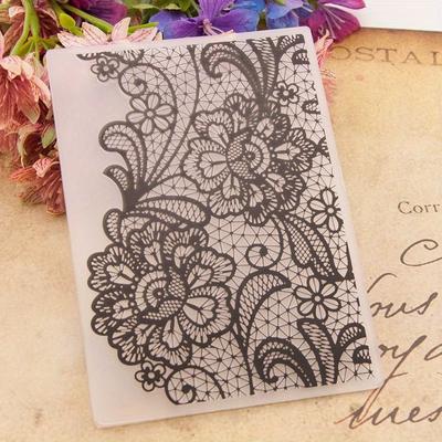 Dosar în relief 3D pentru bricolaj, fabricarea de artizanat în relief, model de floare de dantela, fundal, felicitare, album de albume, fără ștampilă, matriță de tăiere a metalului