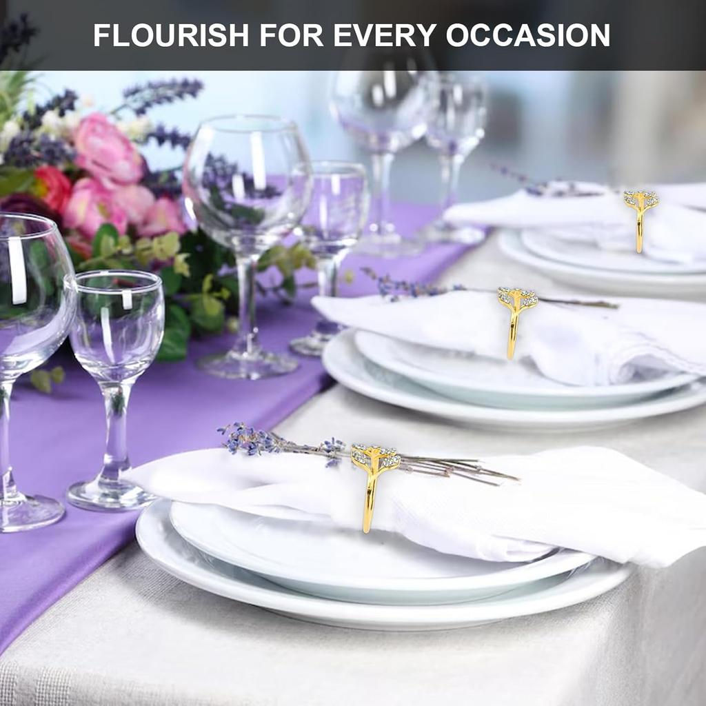 Green Leaf Napkin Rings Durable Metal Design Reusable and Easy To Clean Ideal for Weddings Parties and Holiday Celebrations