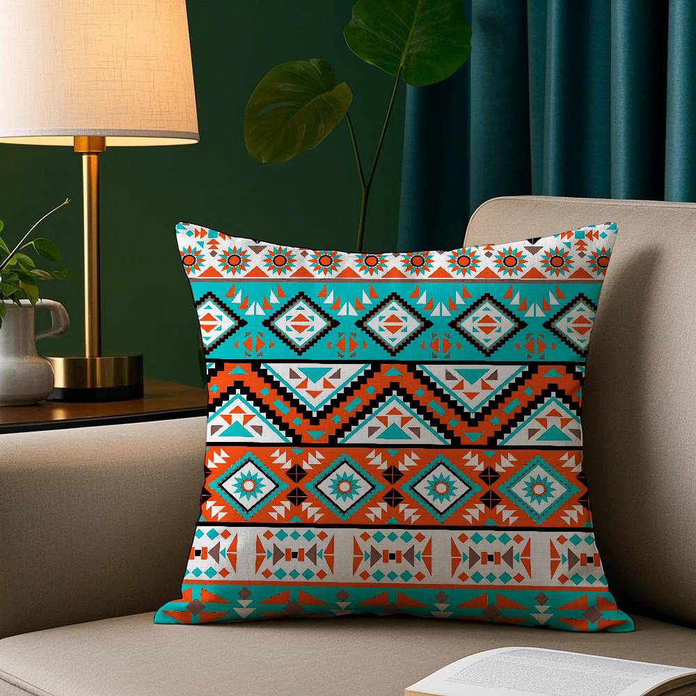 Fashion Bohemia Painting Pillow Case Short Plush Print Cushion Cover Square Throw Pillow Covers Sofa Home Decor