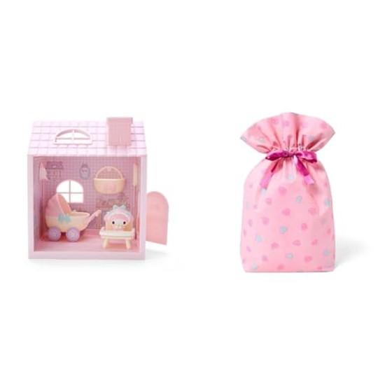 Domeček pro panenky My Melody 563943 + Růžová srdíčková sada stuhy Sanrio v dárkové tašce
