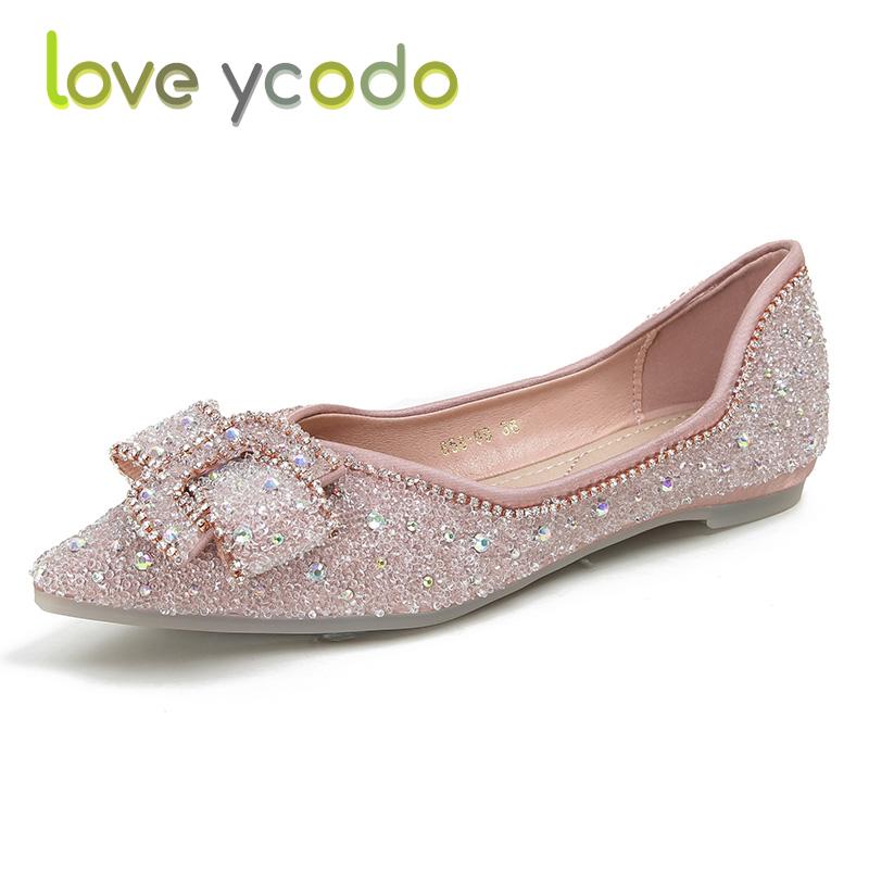 Women's Fashion Pumps, Bow Diamond Embellished Low Heel Casual Shoes Sizes 33-43