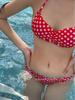 Thailand Sexy Print Bandeau Holiday Swimsuit Set for Women