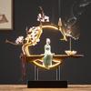 Chinese Style LED Ring Lamp with Backflow Incense Burner for Living Room Decor
