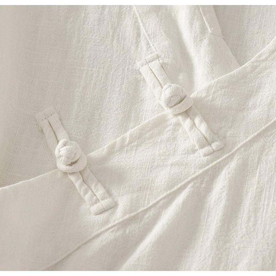 Elegant Vintage Chinese Style Shirt for Women Zen Buddhist Robe, Tea Party Outfit, Long Sleeve Open Cardigan