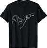 T-shirt Uomo Cane e Persone Pugno Mano Cane Uomo Amicizia Colpo Zampa del Cane