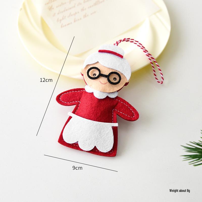 NUCHI Christmas Tree Santa Snowman Bow Pendant Decoration