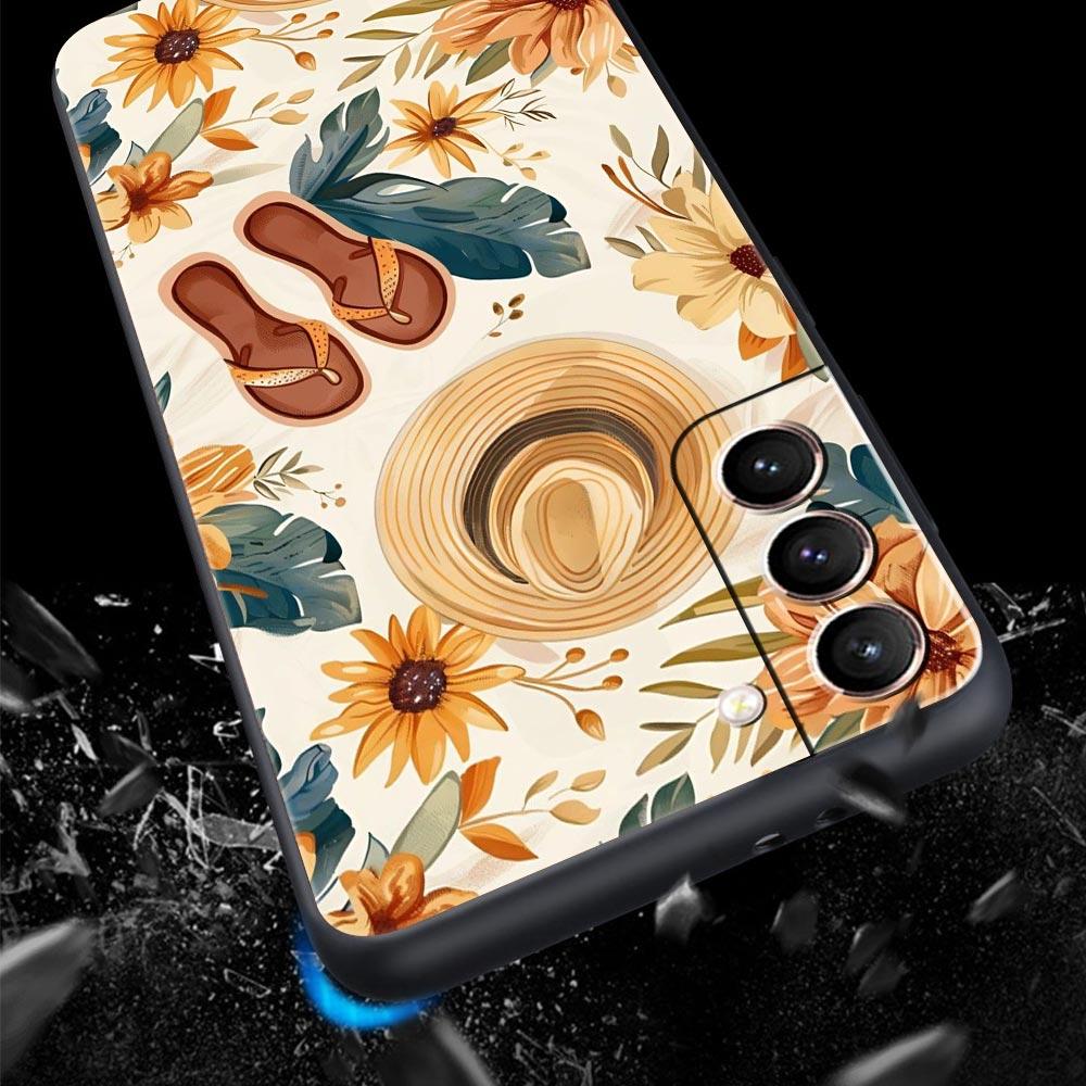 Summer Beach Phone Case for Samsung Galaxy S26 S25 S24 S23 S22 S20 S21 FE Ultra S25 Edge Plus 5G Soft TPU Cover Fundas Capas Bag