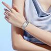 SUNKTA Elegante Damen Uhr Mode Gold Quarz Armbanduhr Quadratisches Zifferblatt Wasserdicht Stahl Luxus Uhren Damen Geschenk Reloj Mujer